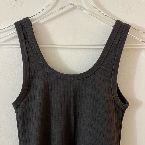 Aerie Ribbed Knit Dark Gray BlackTank Top‎ XS NWT - Picture 8 of 9